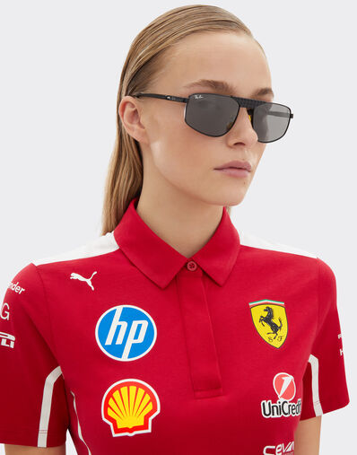 Ferrari 雷朋与法拉利车队合作款 RB3776M 深灰色镜片哑光黑色金属太阳镜 哑光黑 LA0EKf