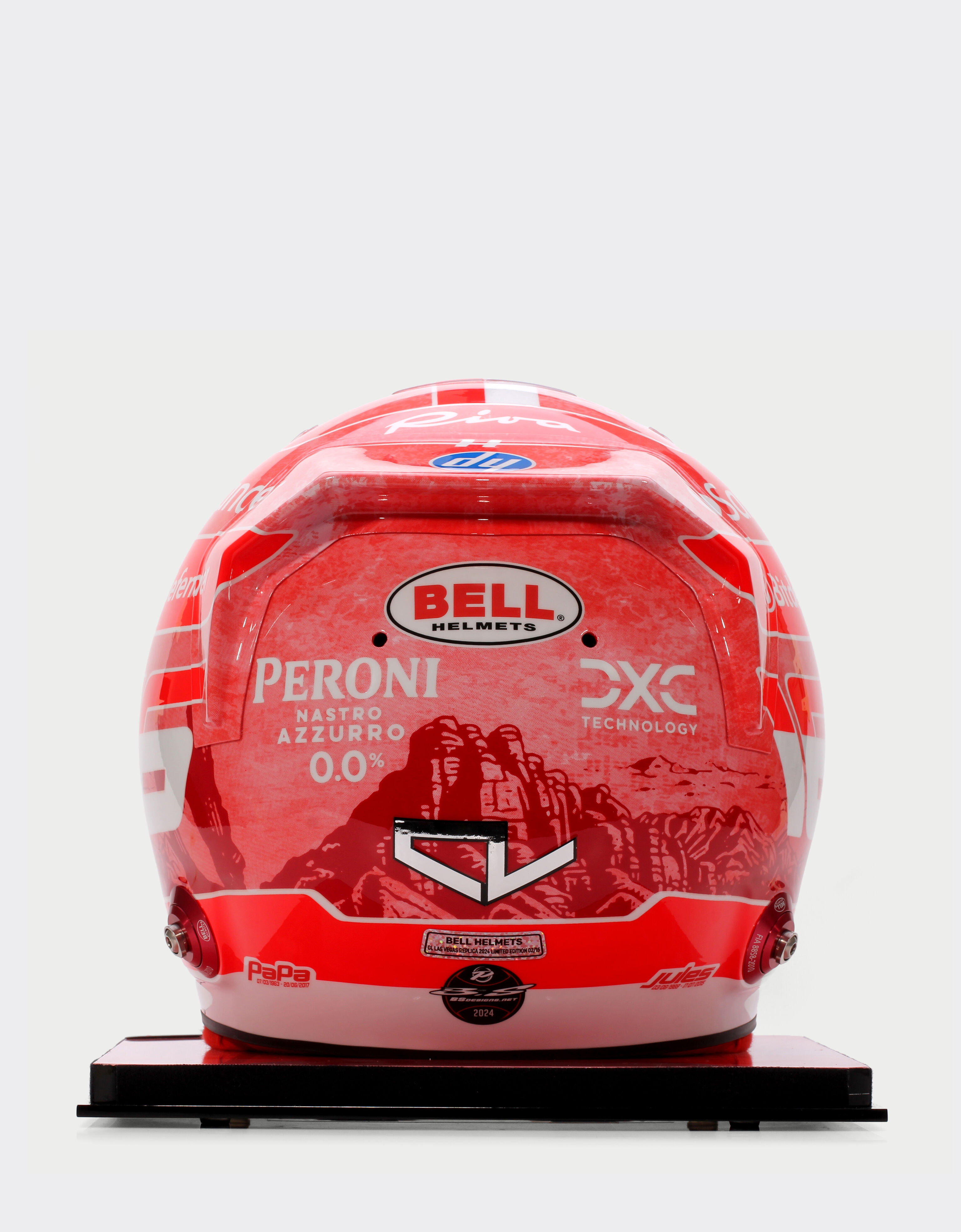 Ferrari 1:1比例 Charles Leclerc 拉斯维加斯2024特别版头盔 多色 F1474f
