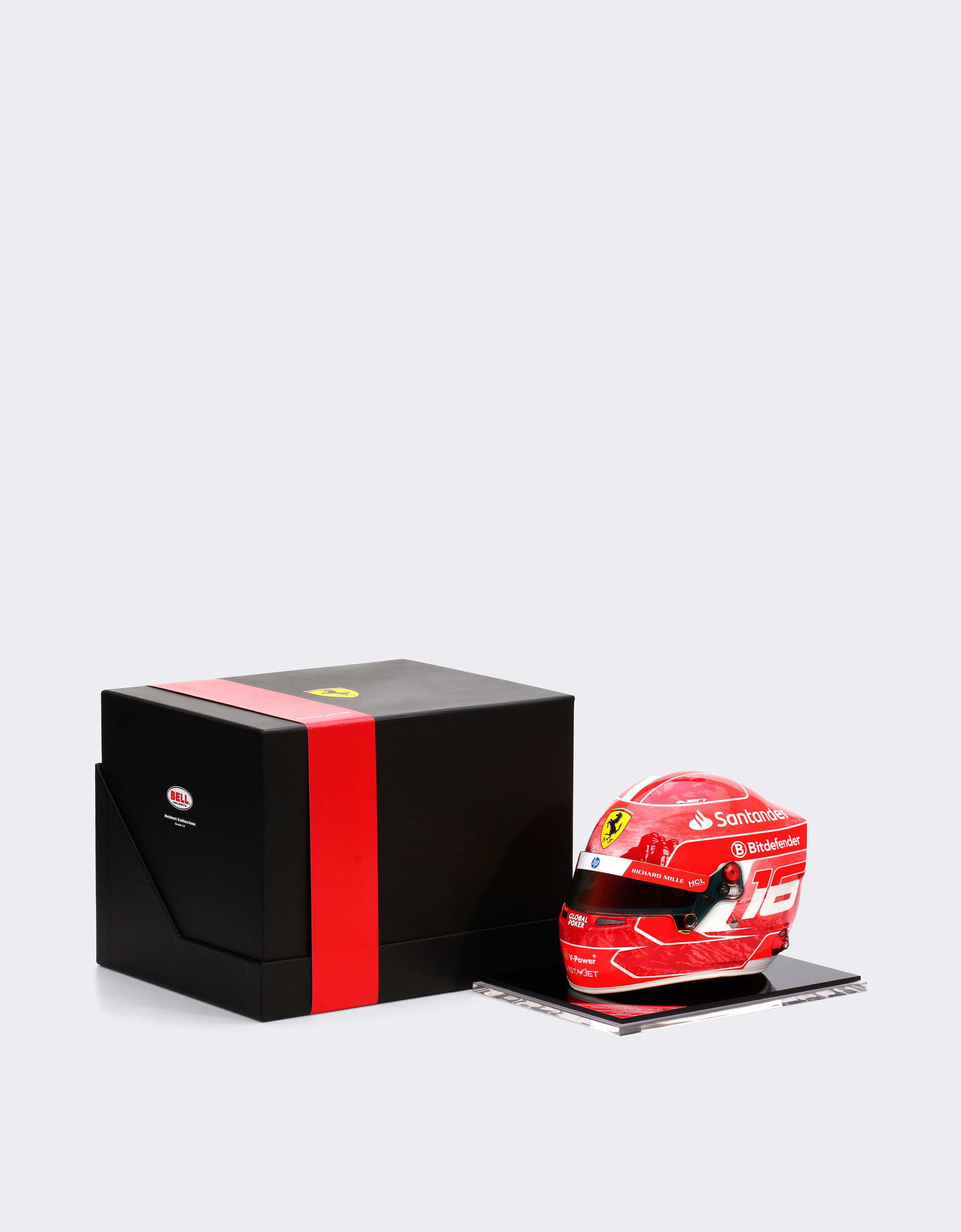 Ferrari 1:2比例 Charles Leclerc 拉斯维加斯2024特别版迷你头盔 多色 F1611f