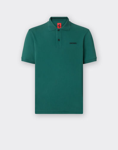 Ferrari 法拉利徽标棉质 Polo 衫 米色 22412f