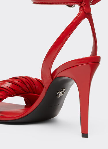 Ferrari 高跟纳帕皮凉鞋 Rosso Magma 51647f