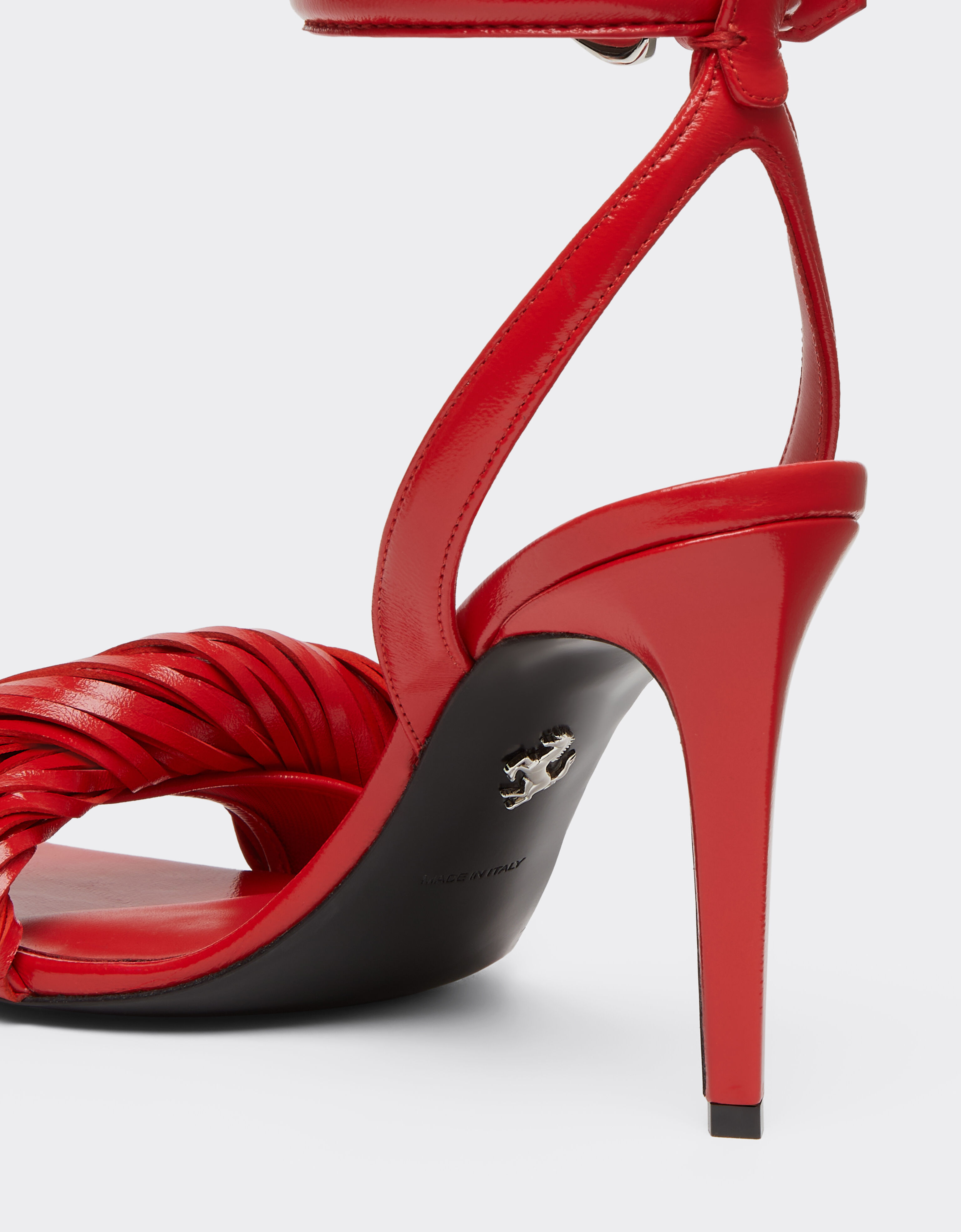 Ferrari 高跟纳帕皮凉鞋 Rosso Magma 51647f