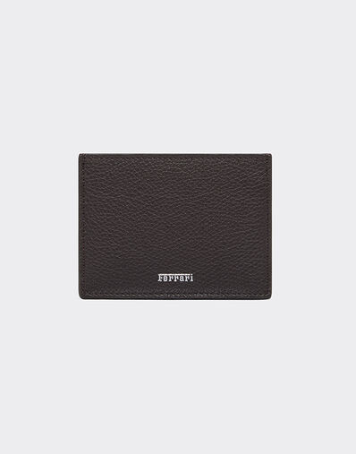 Ferrari Leather card holder Marrone Scuro 50625f
