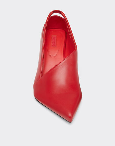 Ferrari Leather Slingback with Side Cut-out Rosso Cardinale CSWSL0006XL00004f