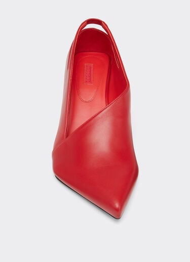 Ferrari Leather Slingback with Side Cut-out Rosso Cardinale CSWSL0006XL00004f