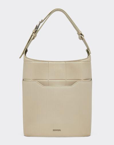 Ferrari Leather bucket bag Chalk 49145f