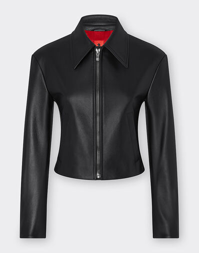 Ferrari Nappa leather biker jacket Black 21644f