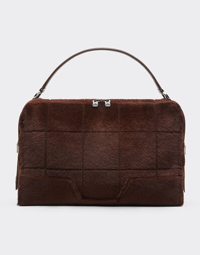 Ferrari Ferrari GT Soft shoulder bag in shearling Espresso 49132f