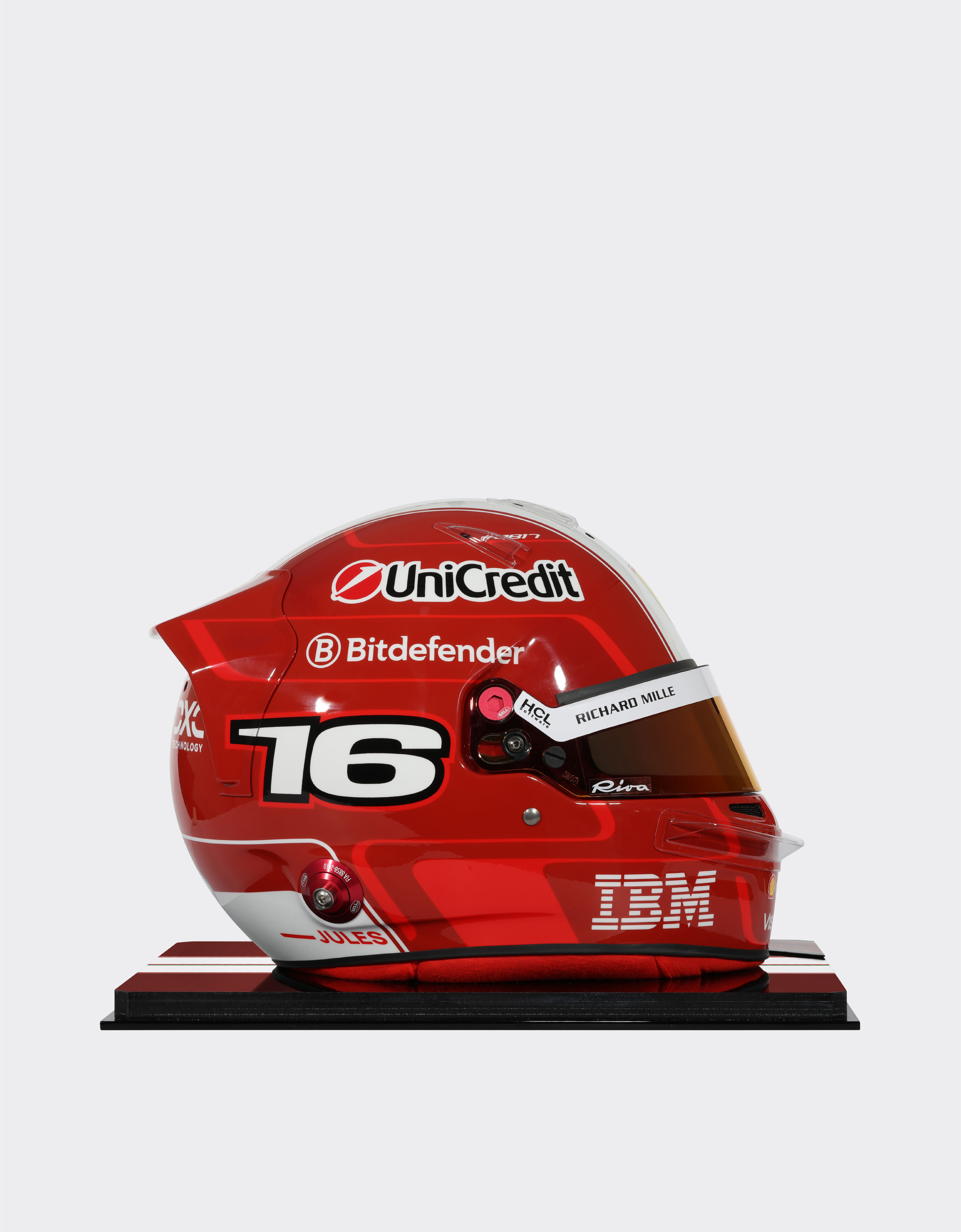 Ferrari 1:1比例 Charles Leclerc 伊莫拉2025特别版头盔 多色 LA07Hf