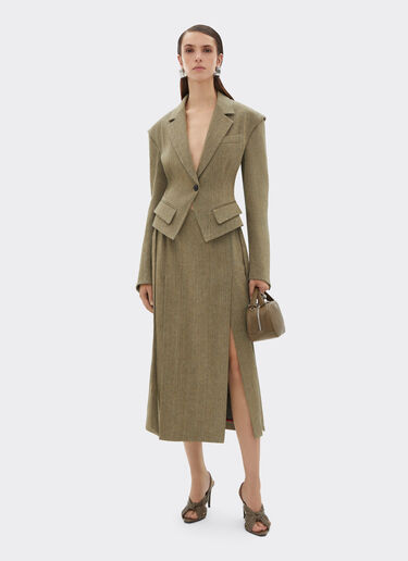 Ferrari 洗水斜纹西装外套 Khaki Green 50049f