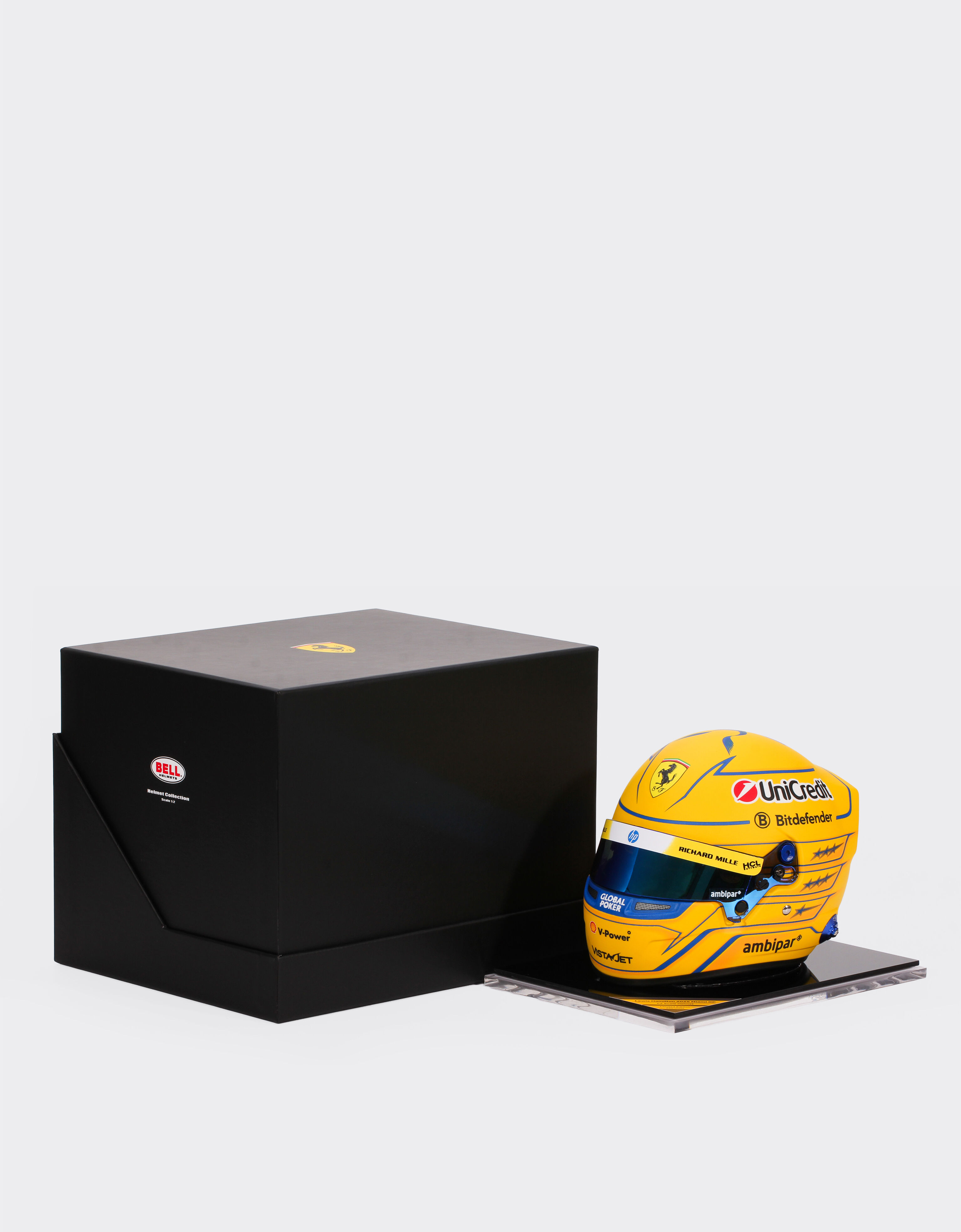 Ferrari 1:2比例Lewis Hamilton迈阿密2025特别版迷你头盔 多色 LA07Jf