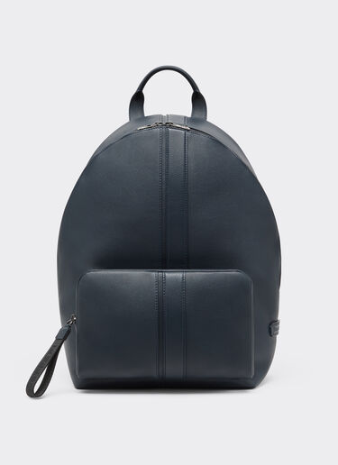 Ferrari 摔花皮革背包 Navy 22253f