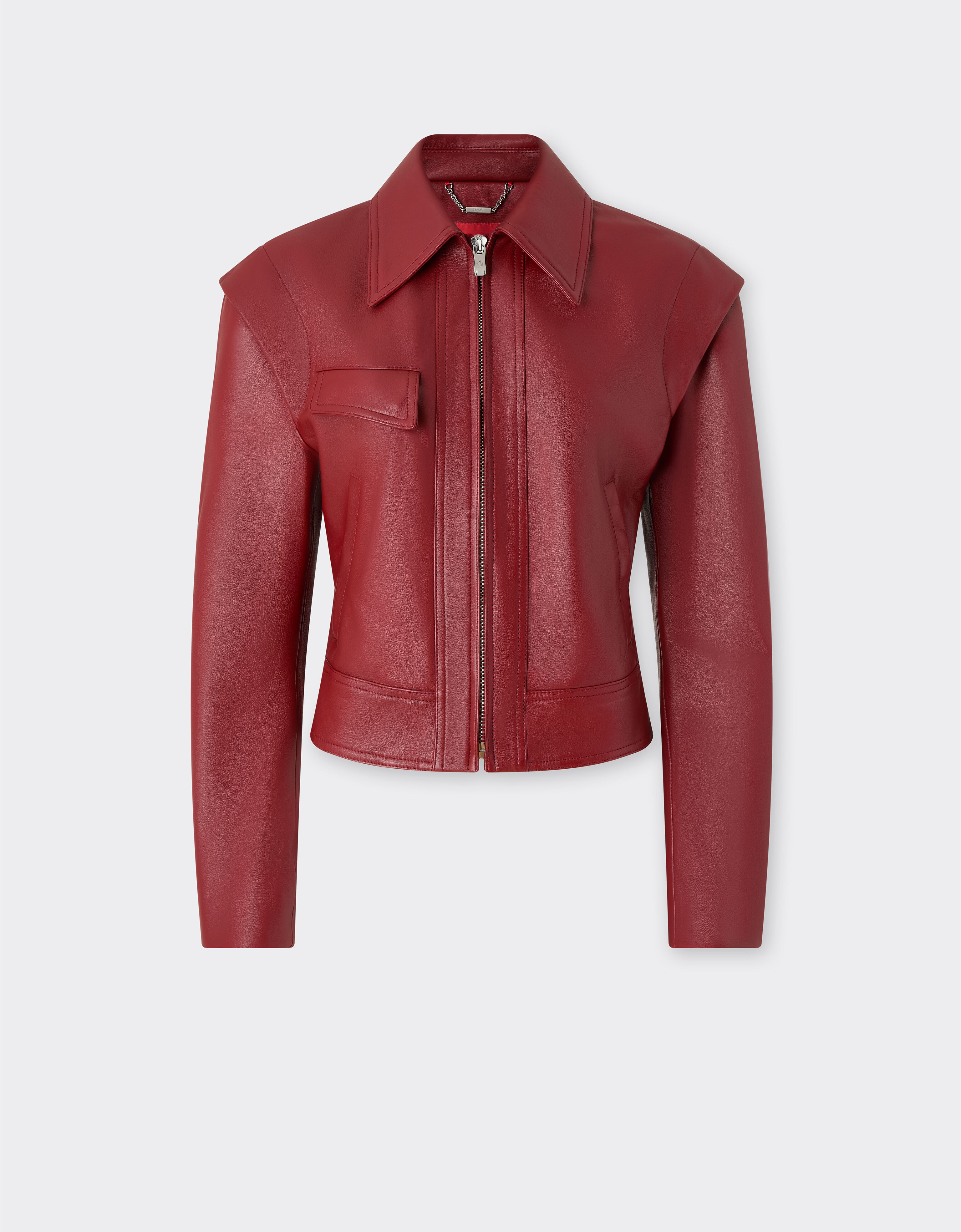 Deer-effect nappa leather blouson Ferrari Deer-effect nappa leather blouson Maison Red 49911f
