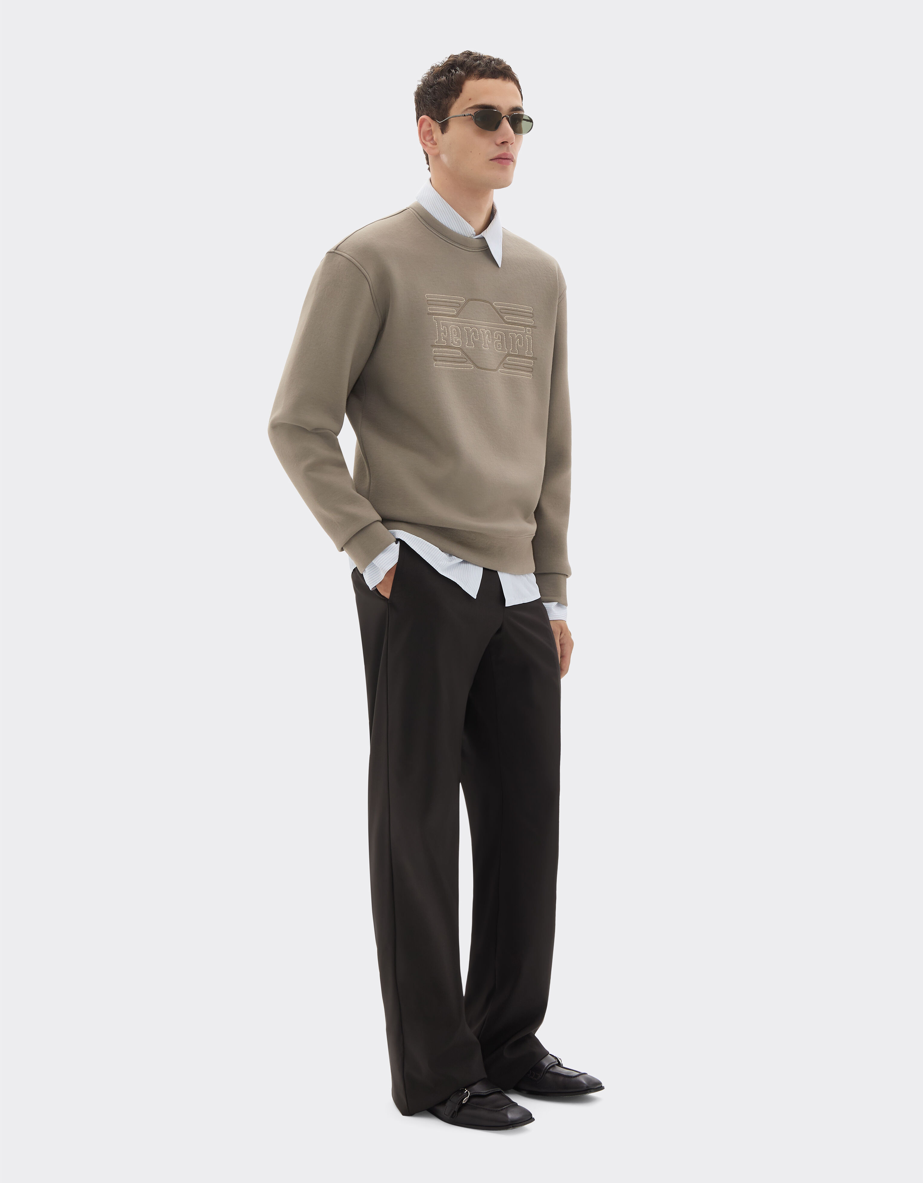 Ferrari 法拉利刺绣 Scuba 潜水面料卫衣 Clay 51164f