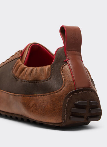 尼龙、绒面革和皮革驾车运动鞋 Ferrari 尼龙、绒面革和皮革驾车运动鞋 Ebony 50768f