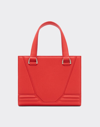 Ferrari 法拉利 GT Bag 纹理皮革迷你托特包 Rosso Dino 红色 20333f