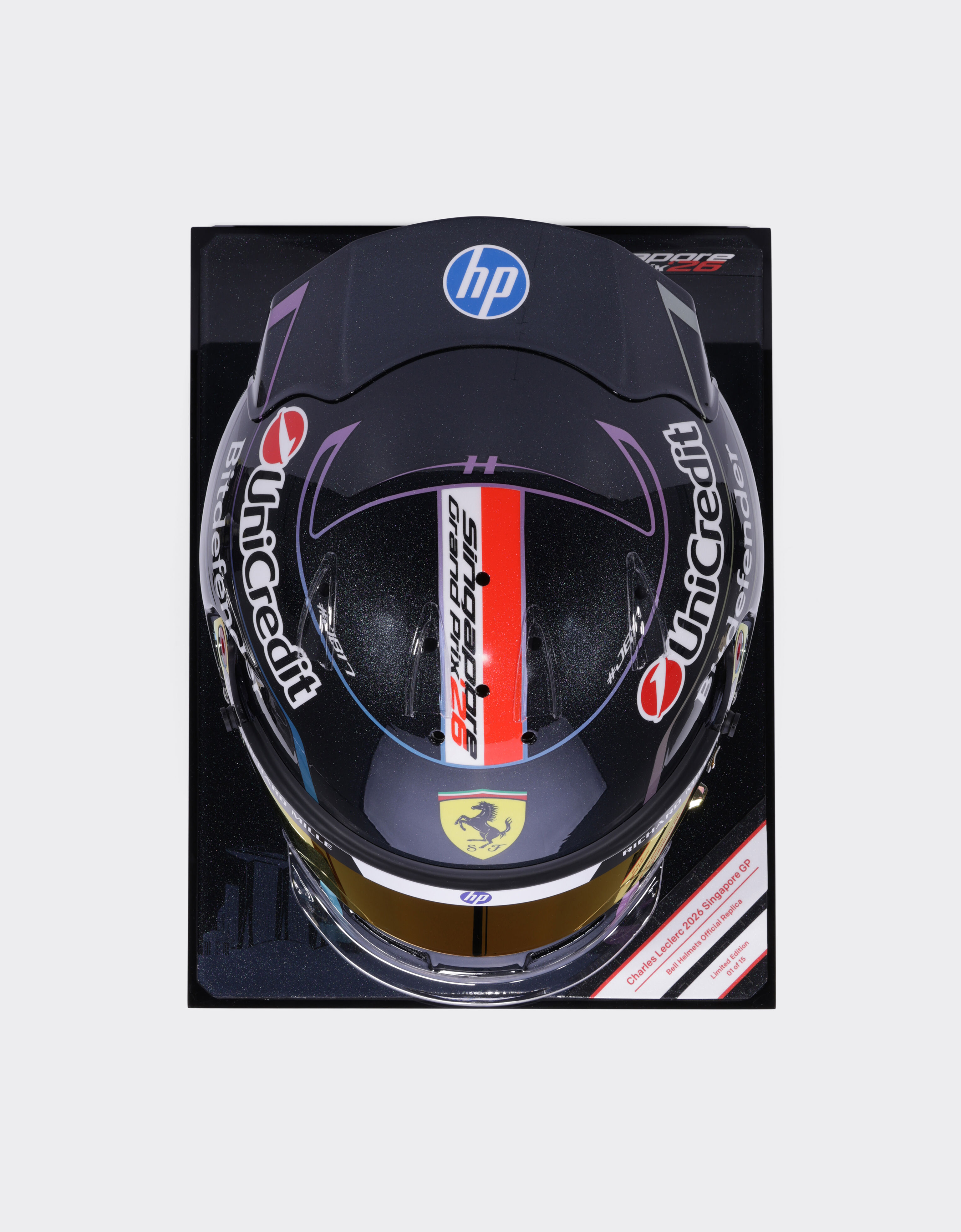 Ferrari Charles Leclerc 1:1 Special Edition Helmet for the 2026 Singapore Grand Prix Multicolor LO0R3047EXT0001f