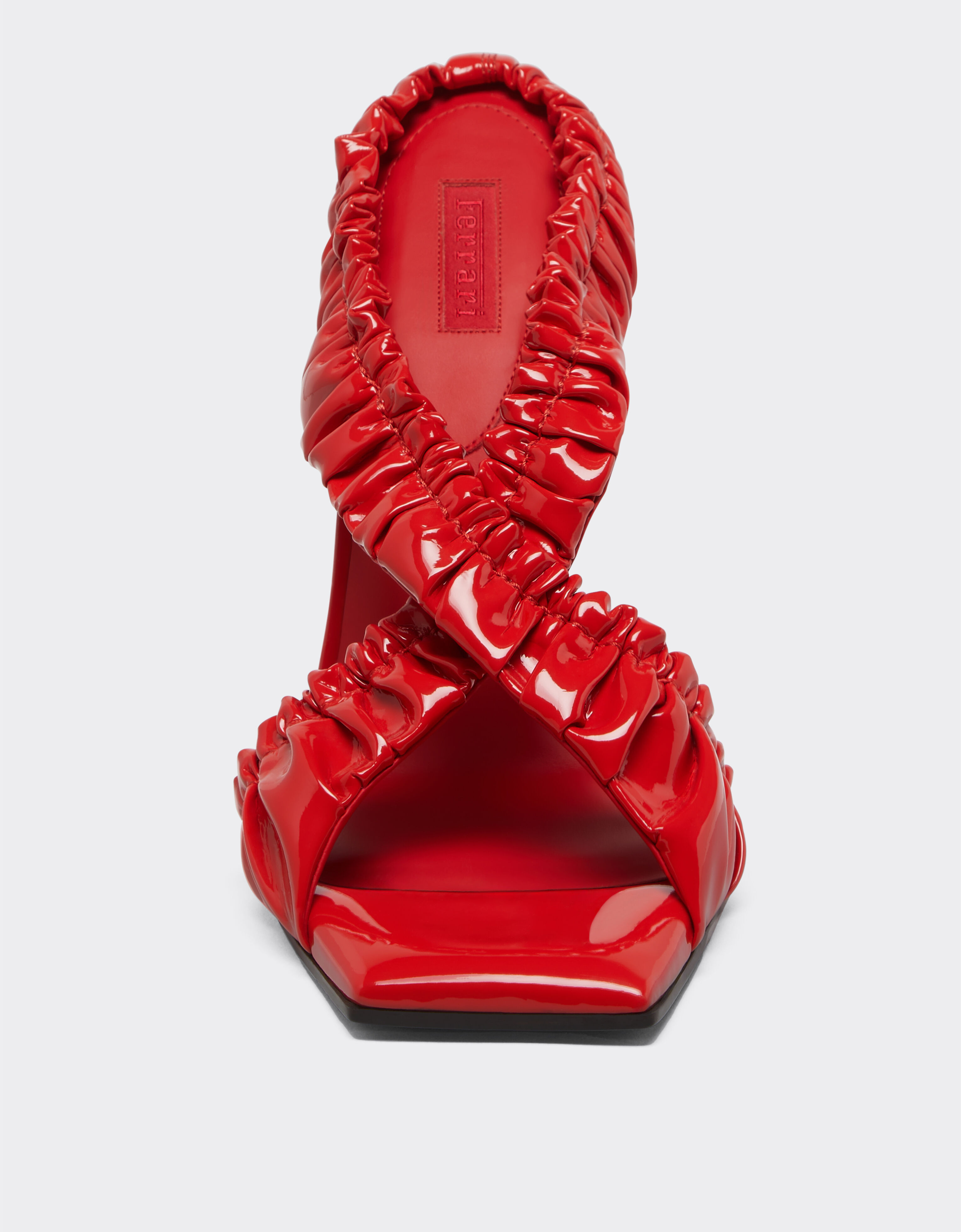 Ferrari 漆皮高跟凉鞋 Rosso Dino 22025f