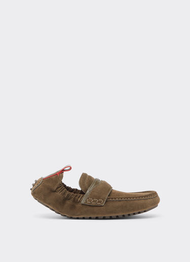 Ferrari 纳帕皮革驾车鞋 Khaki Green 50772f