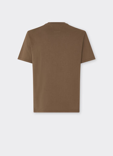 Ferrari Cotton T-shirt with Ferrari logo Mahogany 51037f