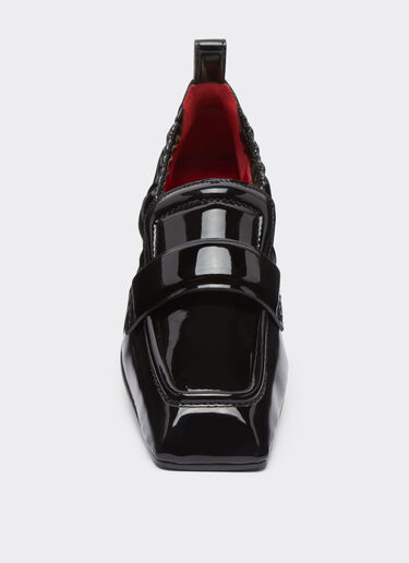 Ferrari 漆皮乐福鞋 黑色 22022f