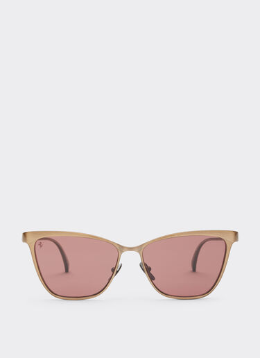Ferrari Ferrari sunglasses in  brushed gray/brownmetal  with red polarized lenses Ingrid LA0KWf