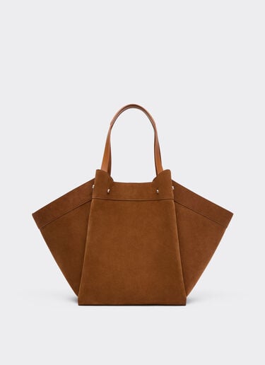 Ferrari 绒面革与光面皮革托特包 Jute 50593f