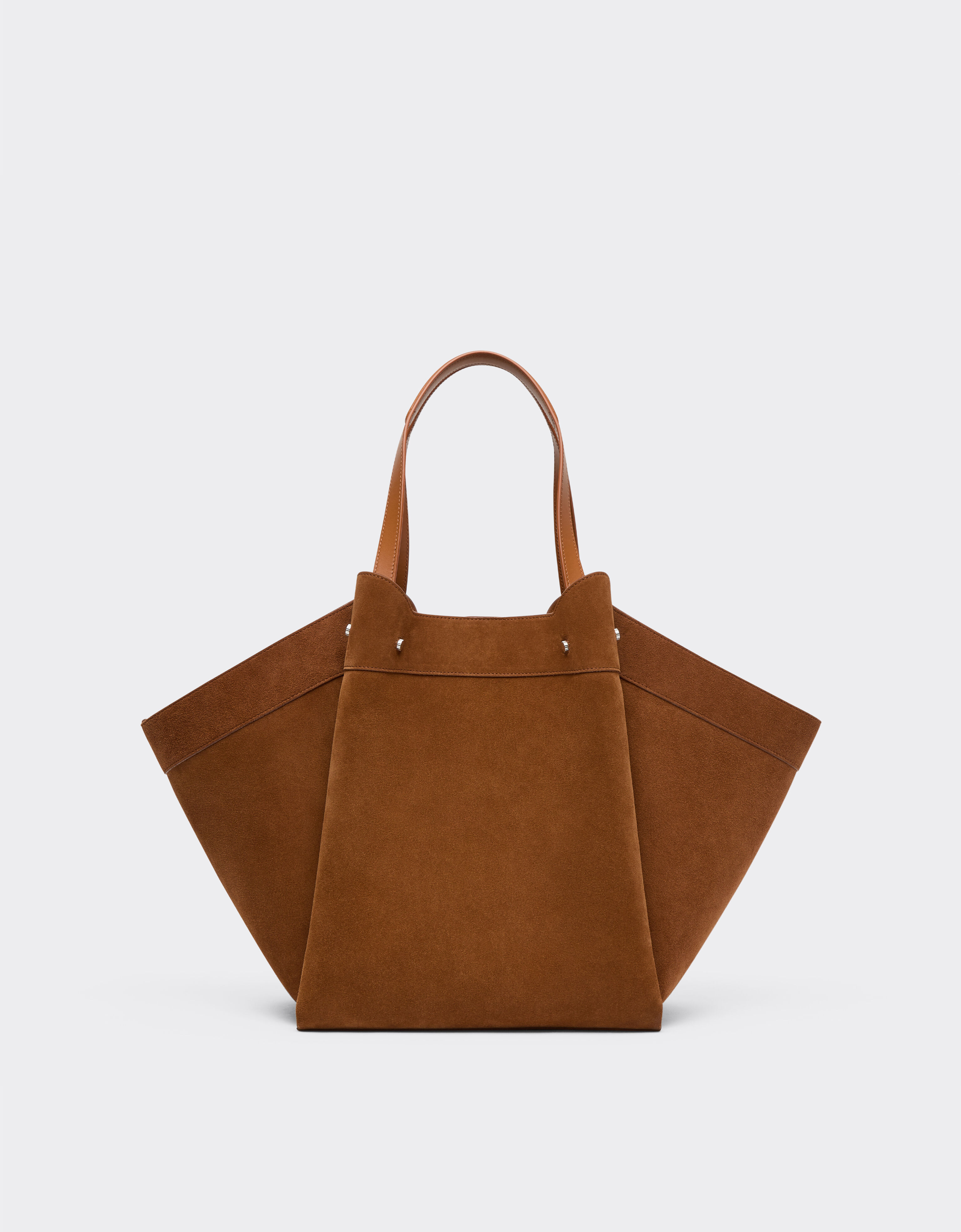 Ferrari 绒面革与光面皮革托特包 Jute 50593f