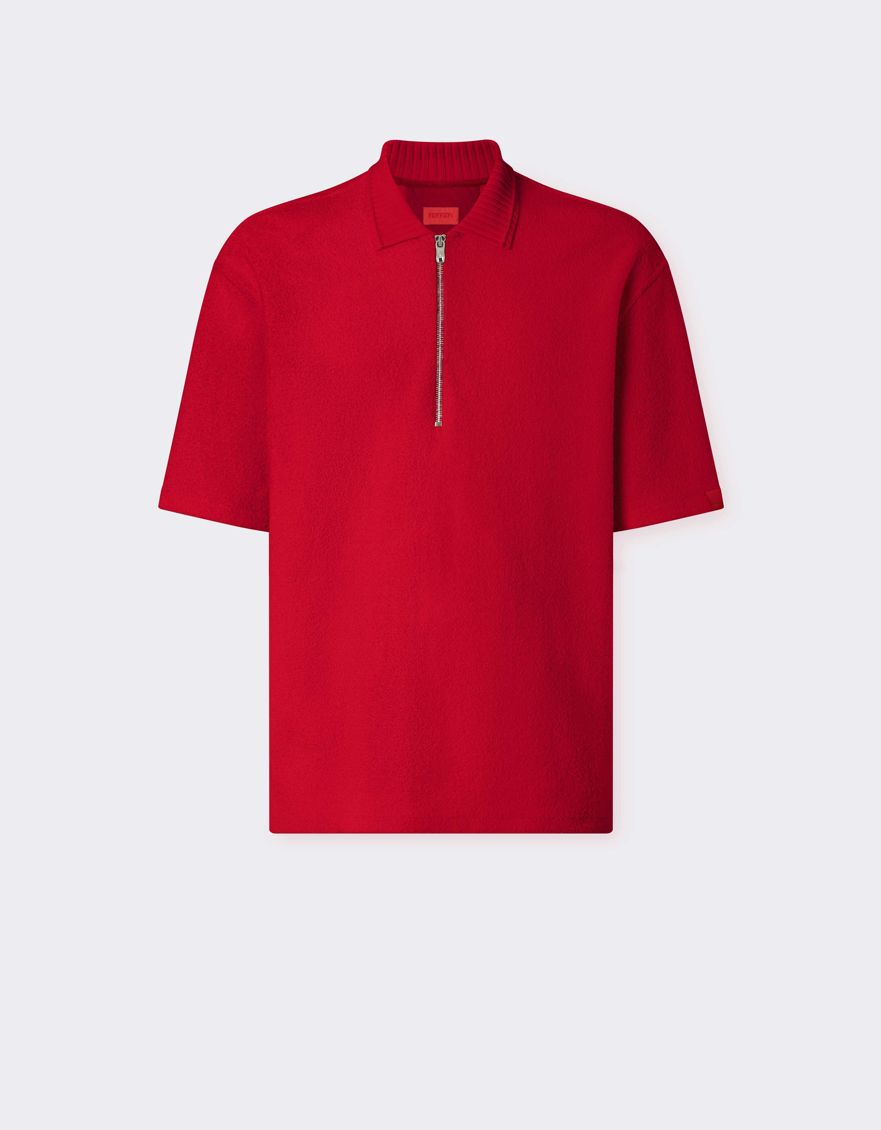 Polo en molleton bouclé Ferrari Polo en molleton bouclé Rosso Magma CJMPO0015JCO0054f