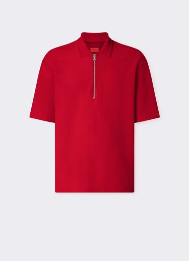 Polo en molleton bouclé Ferrari Polo en molleton bouclé Rosso Magma CJMPO0015JCO0054f