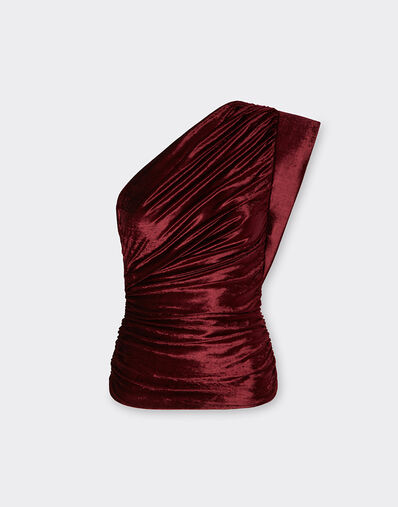 Ferrari 丝绒效果平纹针织上衣 红褐色 49294f