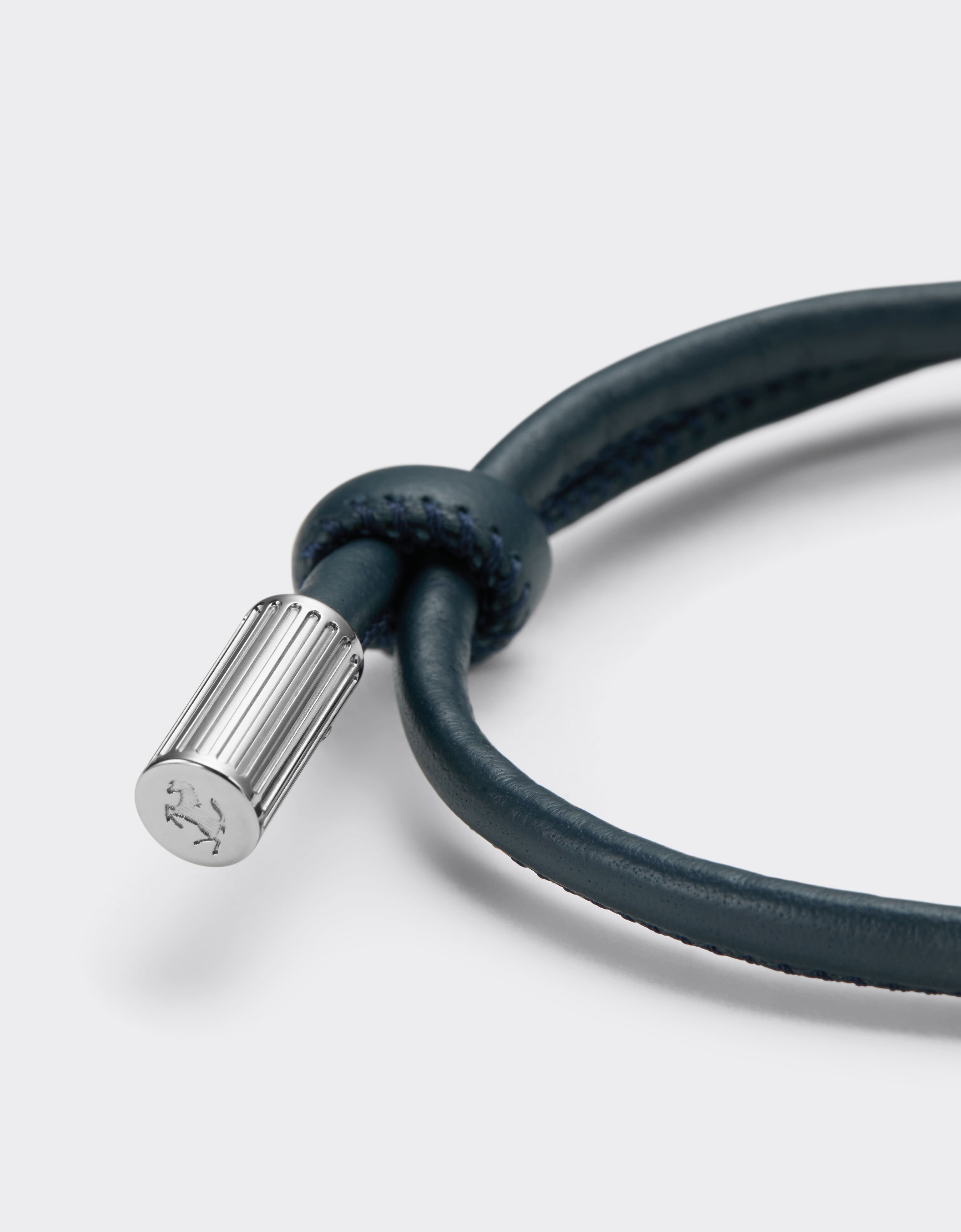 Tubular leather bracelet with engraved Prancing Horse Ferrari Tubular leather bracelet with engraved Prancing Horse Ultramarine 50009f