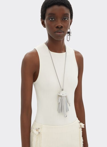 Ferrari 金属与皮革饰链 Avorio 51081f