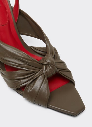 Ferrari 皮革后系带凉鞋 Khaki Green 50779f