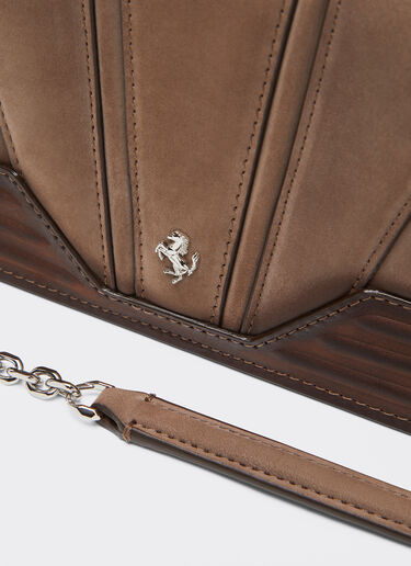 Ferrari GT wallet in shaded nubuck with chain shoulder strap Ferrari Ferrari GT wallet in shaded nubuck with chain shoulder strap Clay 50395f