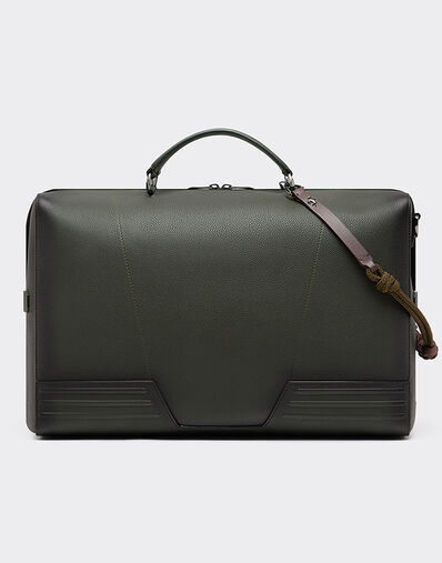 Ferrari 法拉利 Scoubidou 细节焕新 GT 渐变皮革柔软行李包 军绿色 49878f