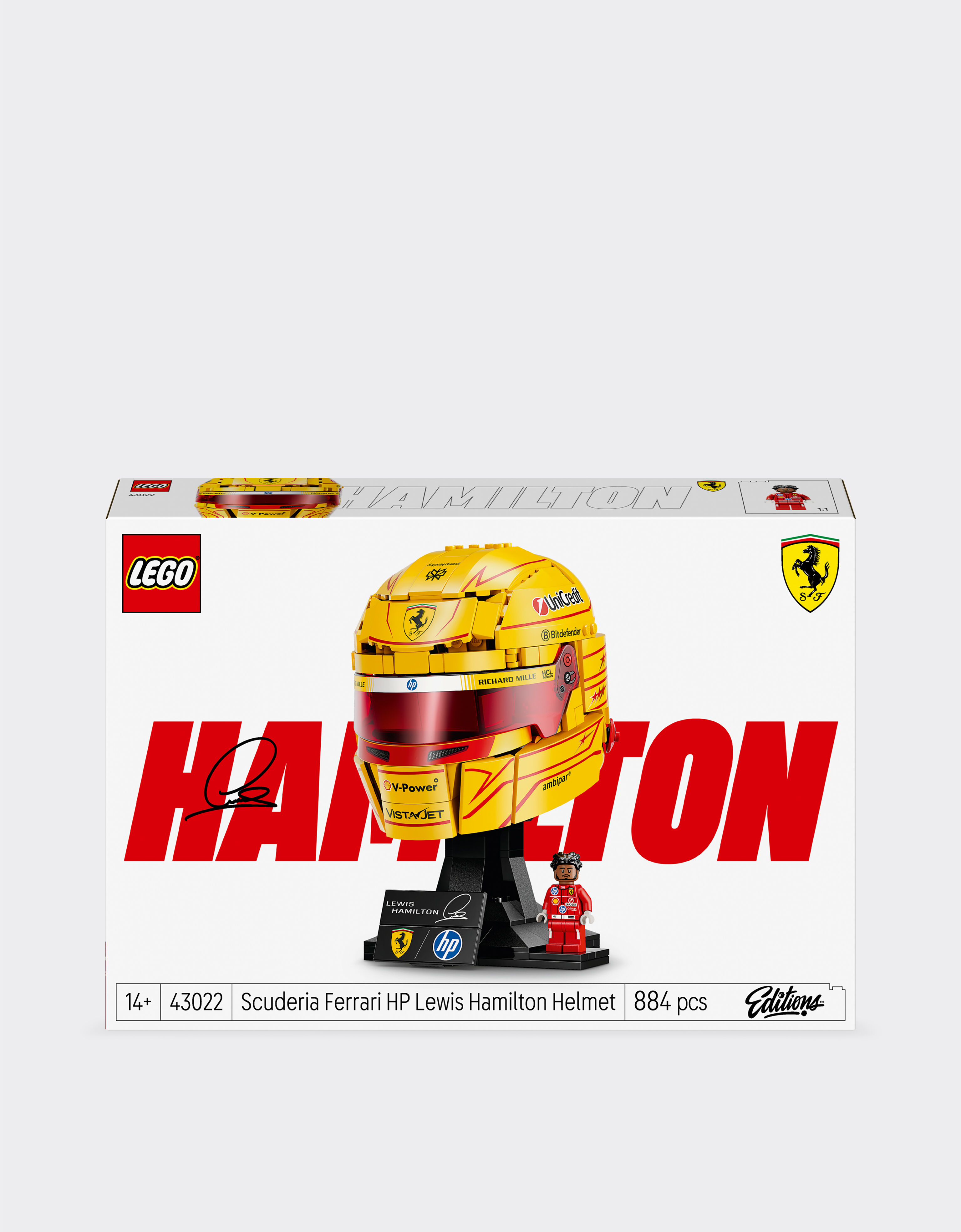 Ferrari LEGO® Editions Scuderia Ferrari HP Display Set – Lewis Hamilton Helmet and Minifigure Yellow LA0TY1229EXT0001f