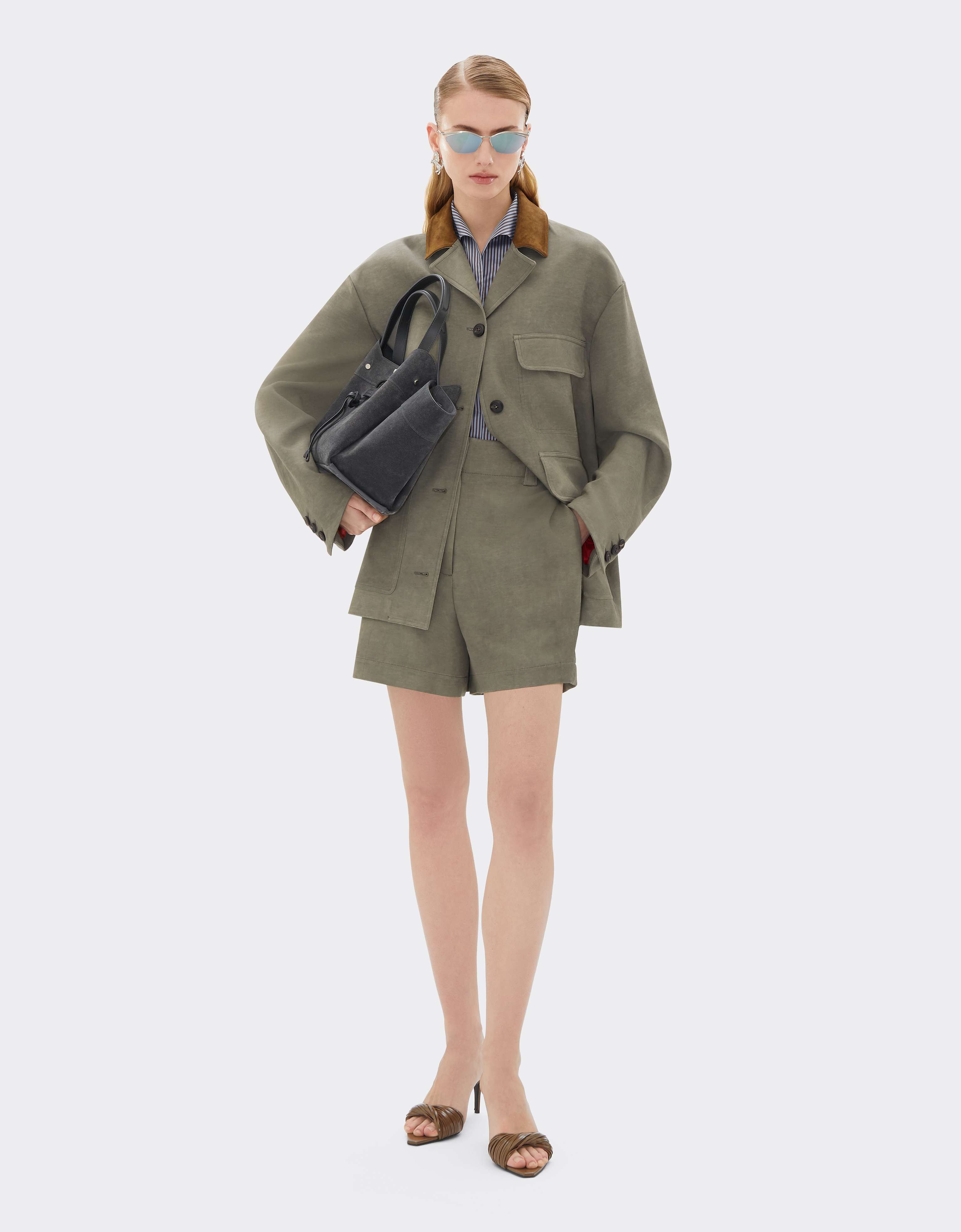 Ferrari 冷染卡迪短裤 Olive green CWWTR0023WVI0005f