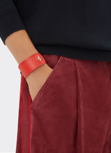 光面皮革缠绕式手环 Ferrari 光面皮革缠绕式手环 Rosso Dino 红色 20599f