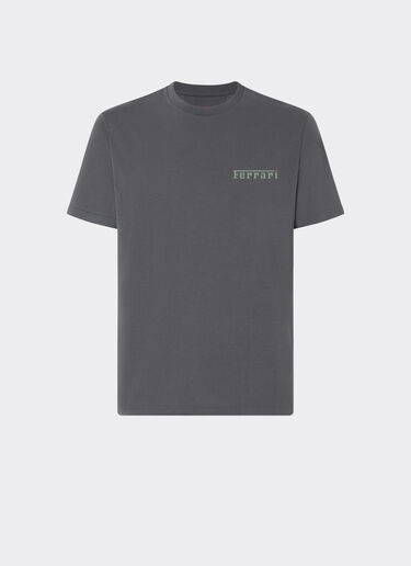 Ferrari Cotton T-shirt with Ferrari logo Grigio Titano CJMTH0031JCO0045f