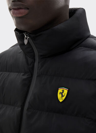  Quilted nylon vest with Ferrari Scudetto Nero SWMVT0001WNY0003f
