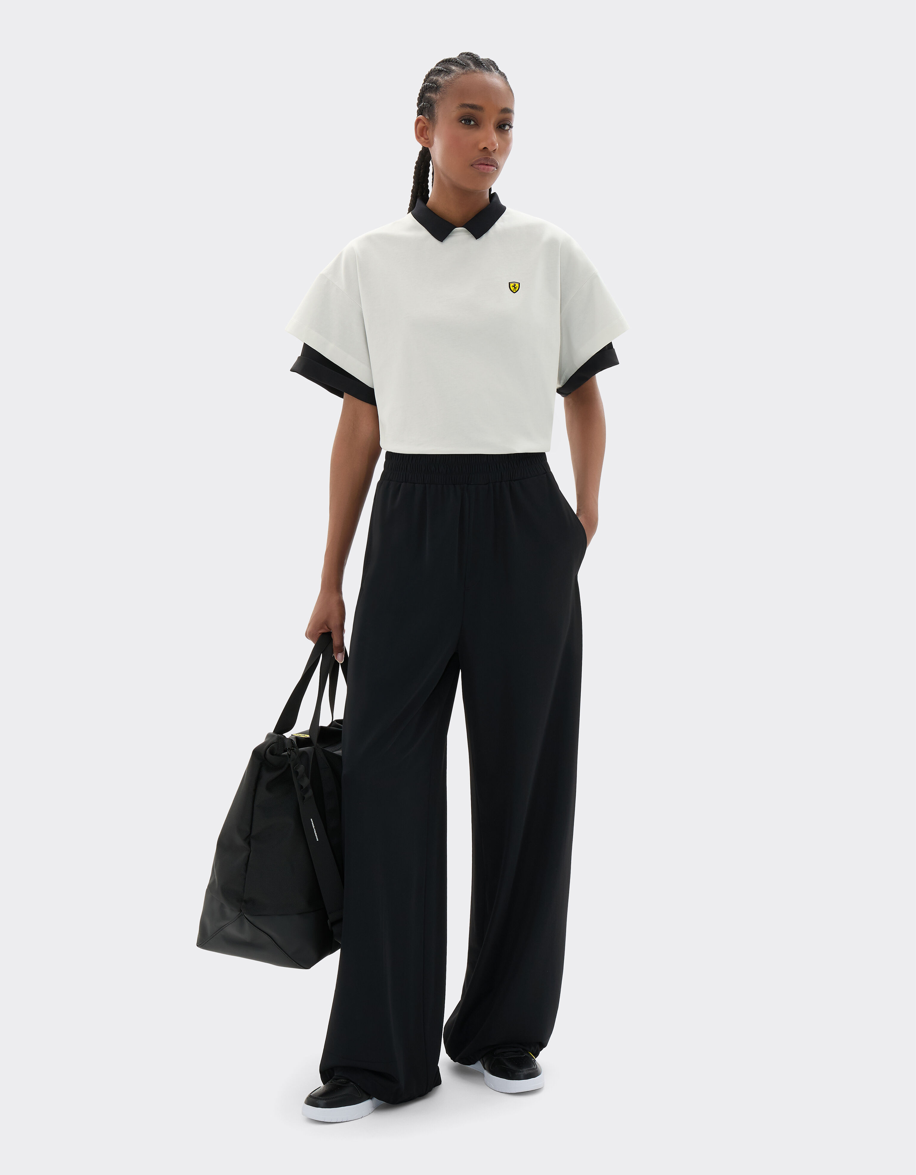  Technical piqué jogger pants Nero SJWSK0003JCO0023f