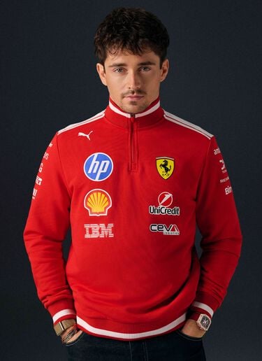 Ferrari Replica 2026 Puma for Scuderia Ferrari HP Half Zip Sweatshirt Red LA0H9f