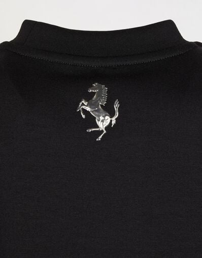 Ferrari Children’s sweatshirt in recycled scuba fabric with large Ferrari logo 黑色 46994fK
