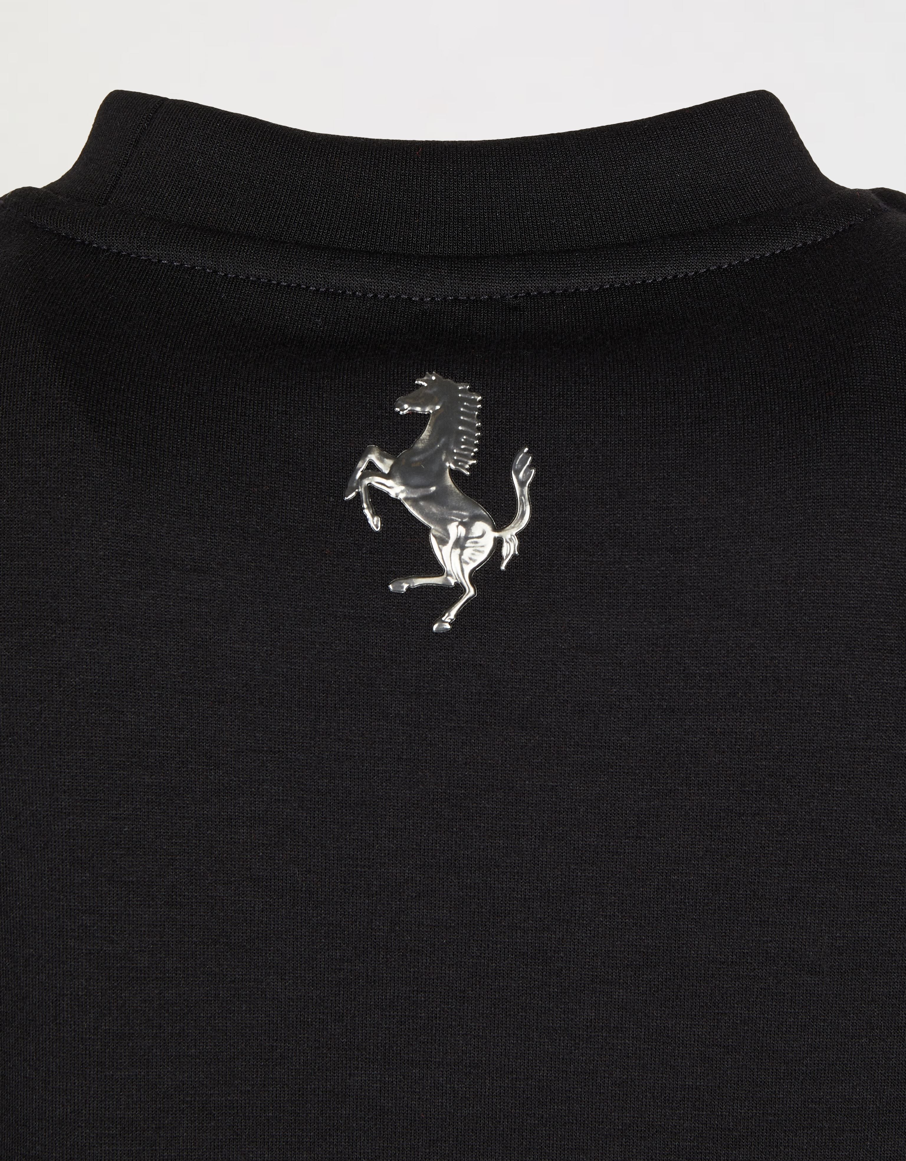 Ferrari Children’s sweatshirt in recycled scuba fabric with large Ferrari logo 黑色 46994fK