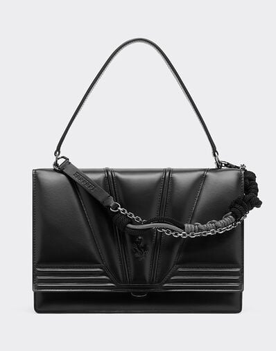 Ferrari 法拉利 Scoubidou 细节焕新 GT 皮革手袋 黑色 49881f