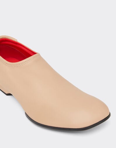 Ferrari Glossy Leather Mules with Square Heel Panna CSWML0006XL00032f