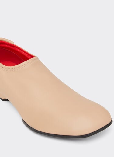 Ferrari Glossy Leather Mules with Square Heel Panna CSWML0006XL00032f