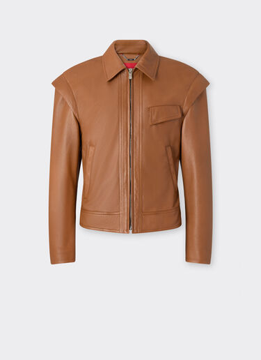 Deer-effect nappa leather blouson Ferrari Deer-effect nappa leather blouson Cognac 49909f