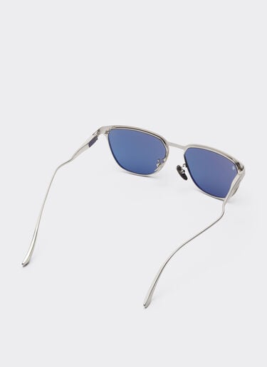 Ferrari Ferrari sunglasses in  silver-coloredmetal  with blue crystal lenses Silver LA0LAf